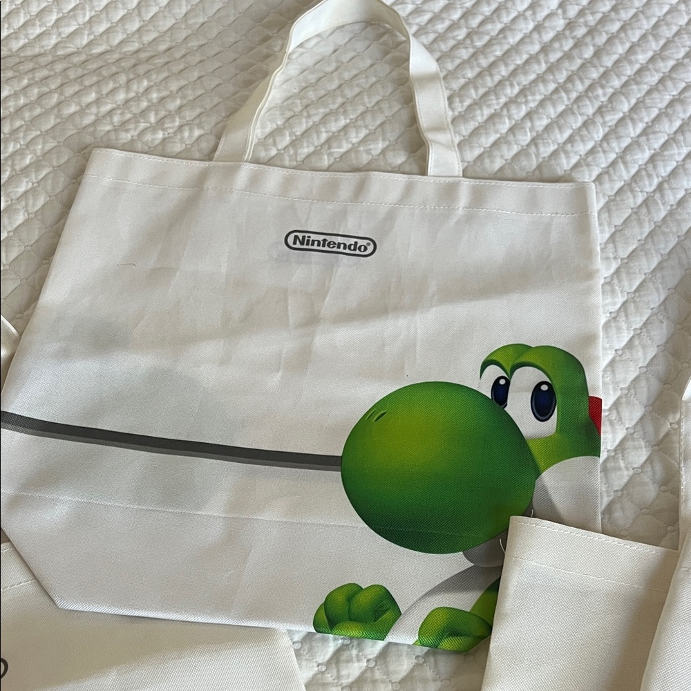 Nintendo White Totes with Nintendo Characters